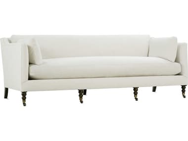 Rowe Madeline 90" Chocolate White Fabric Upholstered Sofa ROWMADELINE033PD