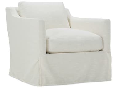 Rowe Madeline 33" Swivel White Fabric Accent Chair with Silpcover ROWMADELINES016PA