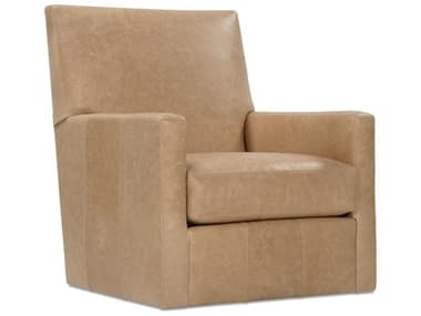 Rowe Carlyn 30" Swivel Tan Leather Accent Chair ROWP230L00742A