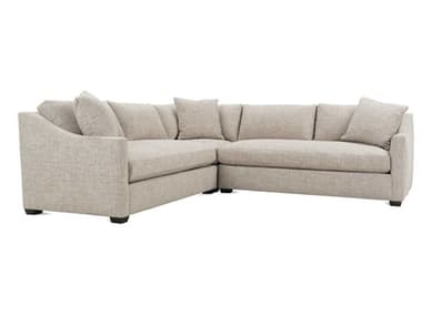 Rowe Bradford 123" Wide Cream Fabric Upholstered Sectional Sofa ROWP604244010245PA