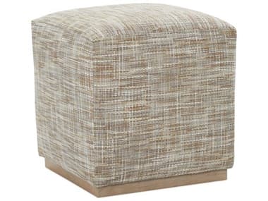Rowe Dena 19&quot; Washed Oak Beige Fabric Upholstered Ottoman ROWP800005PC