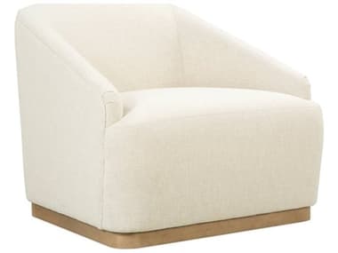 Rowe Bernie Swivel White Fabric Accent Swivel Chair ROWQ115016PB