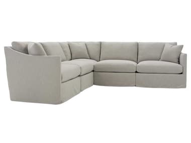 Rowe Serena " Wide Gray Fabric Upholstered Sectional Sofa ROWQ165SLIP112061010061113PA