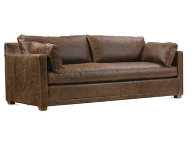 Rowe Sylvie Latte Brown Faux Leather Sofa ROWSYLVIEL02244A