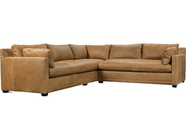 Rowe Sylvie Brown Leather Sectional Sofa ROWSYLVIEL24844B