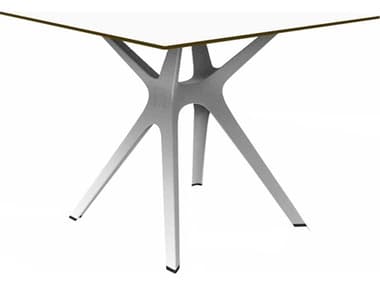 Resol Vela S Square Dining Table White Base White Dining Table Top RS030881X