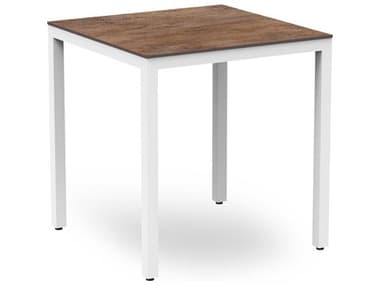 Resol Barcino Compact Square Dining Table 70X70 White Base Ash Oak Dining Table Top RS040191X