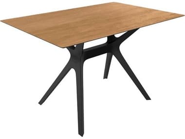Resol Vela M Rectangular Dining Table Black Base Natural Oak Dining Table Top RS040951X