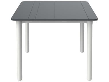 Resol Noa Square Dining Table White Base Dark Grey Dining Table Top RS041691X