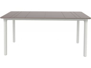 Resol Noa Rectangular Dining Table White Base Chocolate Dining Table Top RS042831X