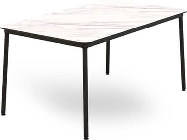 Resol Hub Rectangular Dining Table 59x35 White Marble RS063471X