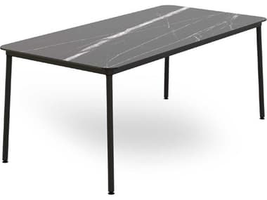 Resol Hub Rectangular Dining Table 70x35 Black Marble RS063561X
