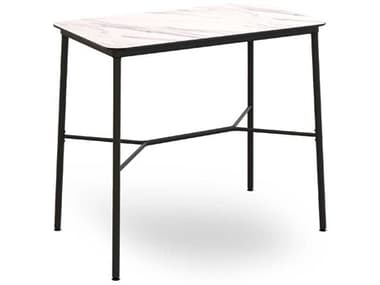 Resol Hub Rectangular Bar Table White Marble 47x27 RS063711X