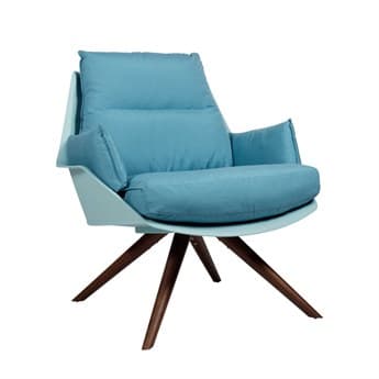 Resol Anou Wood Lounge Chair Turquoise RS701351X