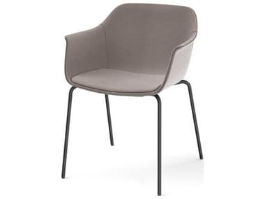 Resol Shape Upholstered Dining Armchair Grey RS85908GABSTE1XSTE60090