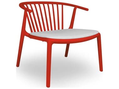 Resol Woody Upholstered Lounge Chair Red Linen Price Includes 2 RS869062X