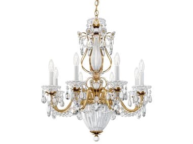 Schonbek Bagatelle 11-Light Gold Crystal Candelabra Chandelier S51248