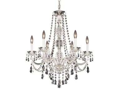 Schonbek Arlington 6-Light Polished Silver Crystal Candelabra Chandelier S51303