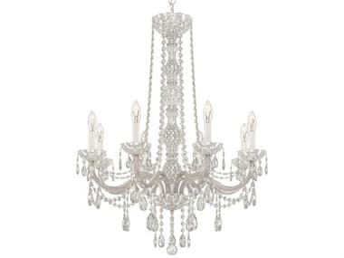 Schonbek Arlington 8-Light Polished Silver Crystal Candelabra Chandelier S51305