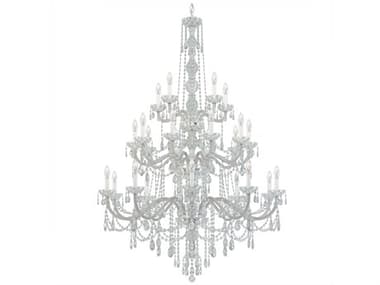 Schonbek Arlington 25-Light Polished Silver Crystal Candelabra Chandelier S51310