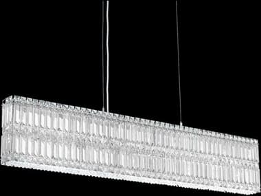 Schonbek Quantum 17-Light Stainless Steel Crystal Linear Island Pendant S52267