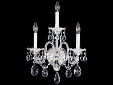 Schonbek Sterling 3-Light Silver Crystal Wall Sconce S52992