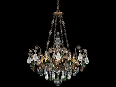 Schonbek Renaissance Rock Crystal 8-Light Bronze Candelabra Chandelier S53587