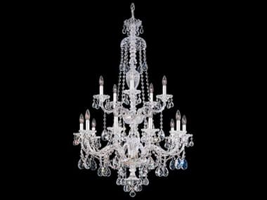 Schonbek Sterling 15-Light Silver Crystal Candelabra Chandelier S53608