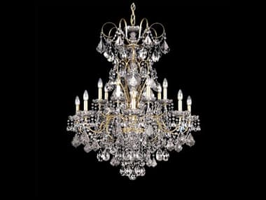 Schonbek New Orleans 14-Light Gold Crystal Candelabra Chandelier S53658