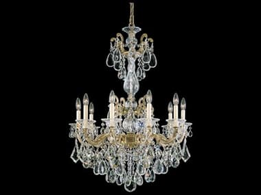 Schonbek La Scala 10-Light Gold Crystal Candelabra Chandelier S55008