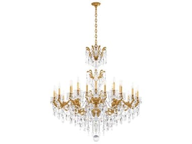 Schonbek La Scala 24-Light Gold Crystal Candelabra Chandelier S55013