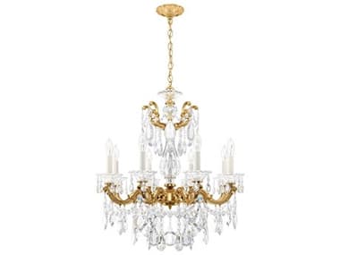 Schonbek La Scala 8-Light Silver Crystal Candelabra Chandelier S55073