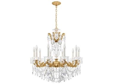 Schonbek La Scala 10-Light Bronze Crystal Candelabra Chandelier S55074