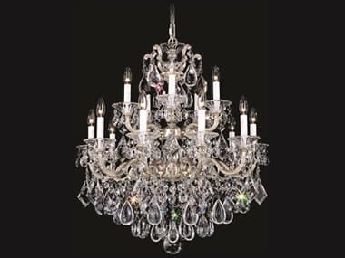 Schonbek La Scala 15-Light Silver Crystal Candelabra Chandelier S55075