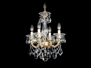 Schonbek La Scala 4-Light Gold Crystal Candelabra Chandelier S55344