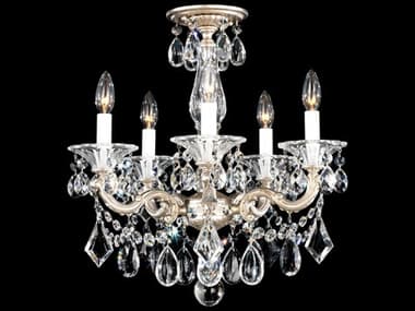 Schonbek La Scala 5-Light Silver Crystal Candelabra Chandelier S55345