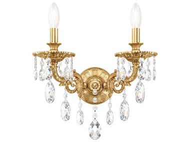 Schonbek Milano 2-Light Gold Crystal Wall Sconce S55642