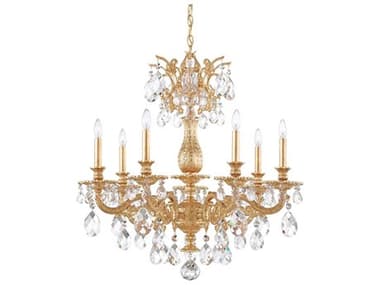 Schonbek Milano 7-Light Bronze Crystal Candelabra Chandelier S55677