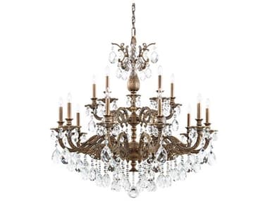 Schonbek Milano 15-Light Gold Crystal Candelabra Chandelier S55685