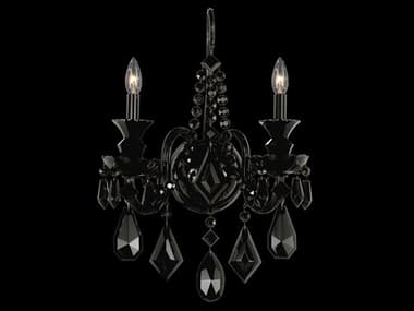 Schonbek Hamilton 2-Light Jet Black Wall Sconce S55702BK