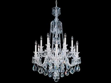 Schonbek Hamilton 30" Wide 12-Light Silver Candelabra Chandelier S55708CL