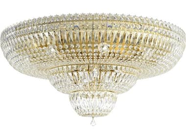 Schonbek Petit Crystal Deluxe 30" 21-Light Gold Bowl Tiered Flush Mount S55898