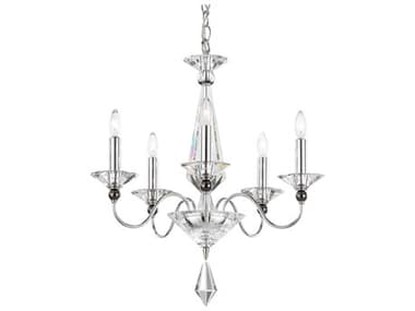 Schonbek Jasmine 5-Light Polished Silver Crystal Candelabra Chandelier S59675