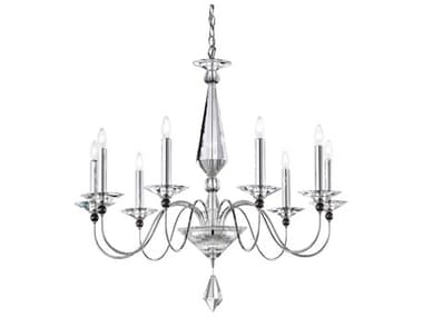 Schonbek Jasmine 9-Light Polished Silver Crystal Candelabra Chandelier S59679