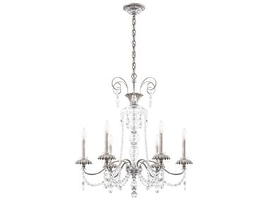 Schonbek Helenia 6-Light Heirloom Silver Crystal Candelabra Chandelier S5AT1006N48H