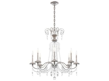 Schonbek Helenia 8-Light Heirloom Silver Crystal Candelabra Chandelier S5AT1008N48H