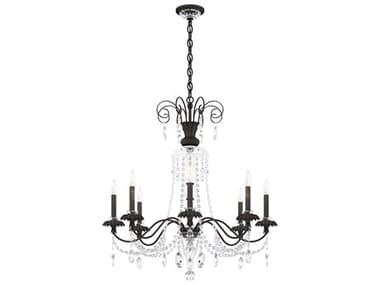 Schonbek Helenia 8-Light Black Crystal Candelabra Chandelier S5AT1008N51H