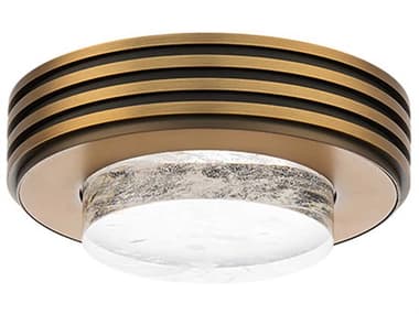 Schonbek Zircle 1-Light Aged Brass Round Flush Mount S5BFM82408AB