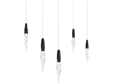 Schonbek Kindjal 5-Light Black Linear Island Pendant S5BPD13205LBK