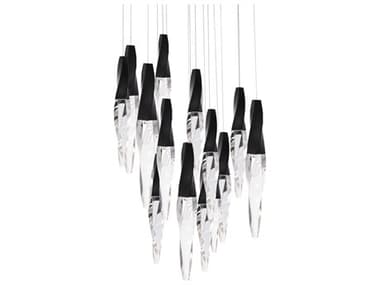 Schonbek Kindjal 15-Light Black Linear Pendant S5BPD13215BK